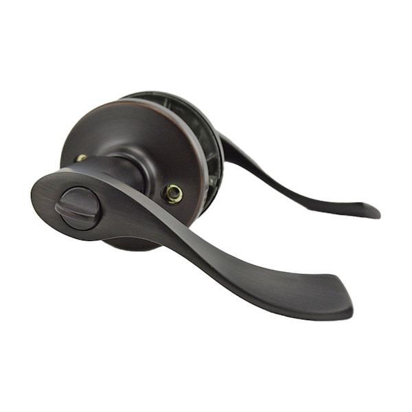 Kwikset Balboa Lever Entry Door Lock with New Chassis and 6AL Latch and RCS Strike Venetian Bronze Finish 405BL-11P - main